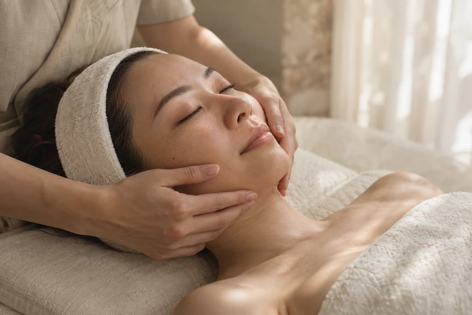 Chăm sóc da với thao tác massage nhẹ nhàng
