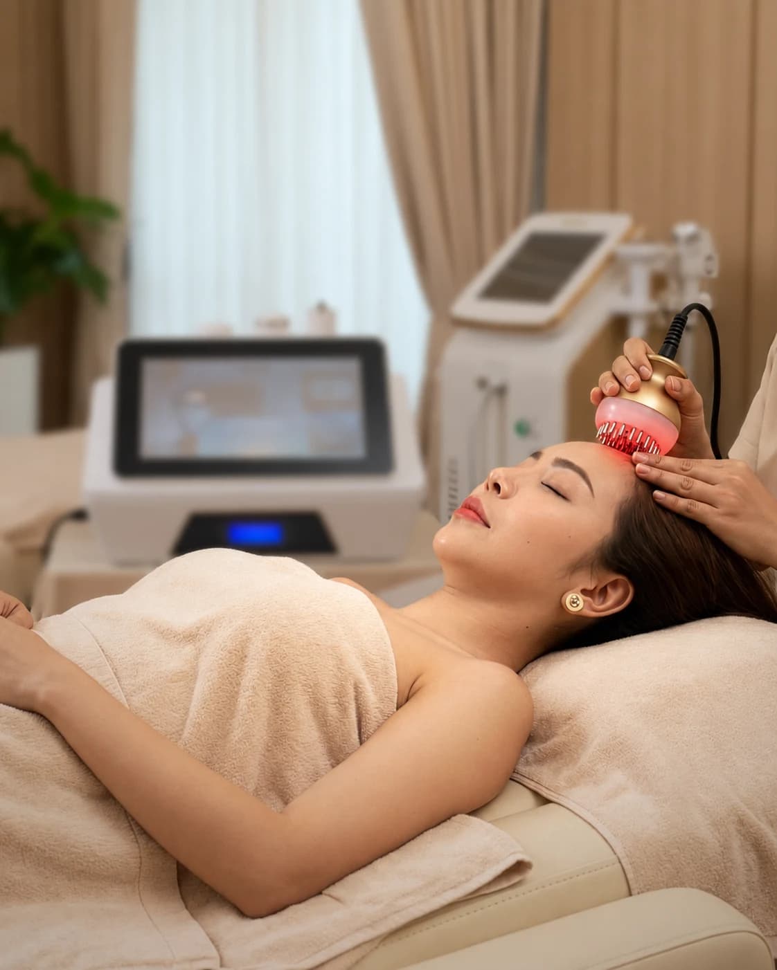 Hình ảnh chăm sóc vùng đầu trong tư liệu MVita